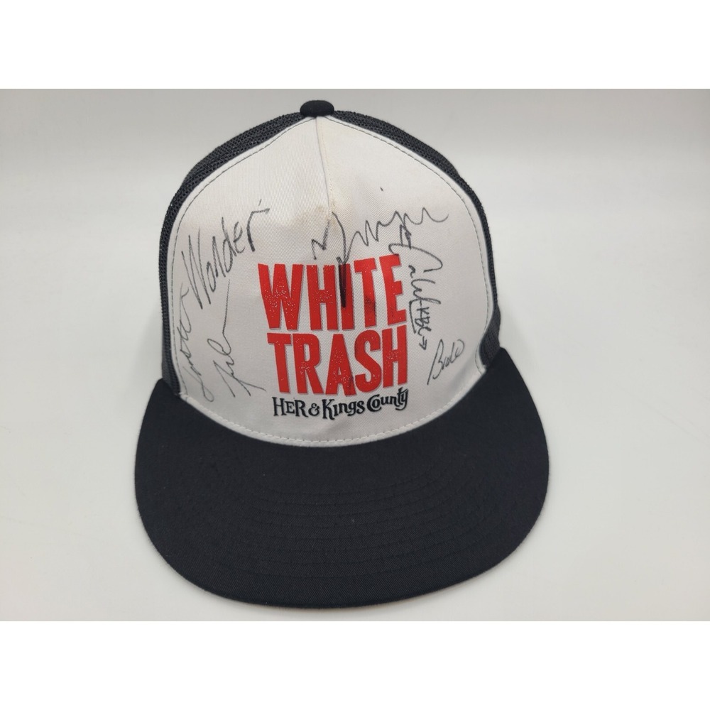 White Trash Her & Kings County Autographed Signed Mesh Trucker Snapback Hat Cap